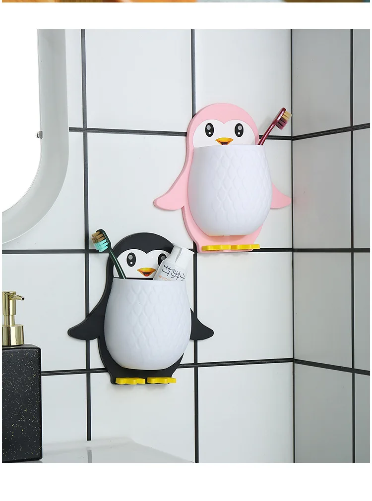 2023 Bathroom Organizer Towel Rack Wall Mounted Penguin Drainage Bathroom Organizer Wall Mount