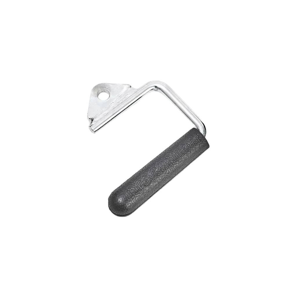 Steel Multi-Functional Trainer Attachment for Gym Equipment Single Open Sided Stirrup Cable Handle with Rubber Grip