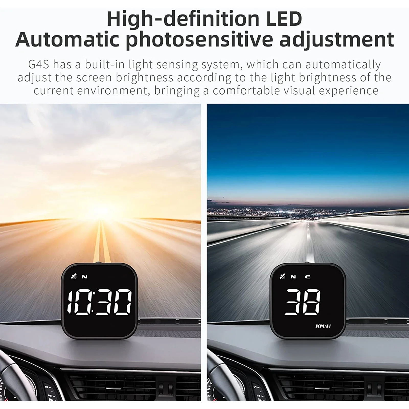 Universal Hud-gps Digital Speedometer,Front Display,Mph,Speed Alarm ...