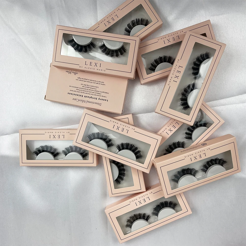 B968 Custom Boxes for Eyelashes Make Your Own Brand Custom Lash Paper False Lash Eyelash Packaging Box Eyelash case