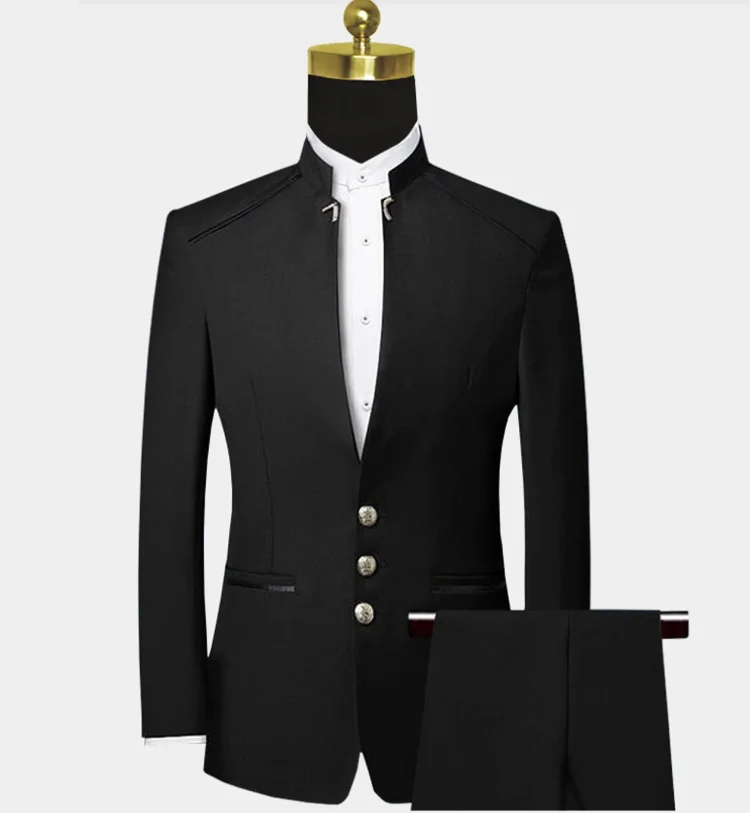 Made To Measure Custom Slim Fit Tang Suit Standup Collar Chinese 2