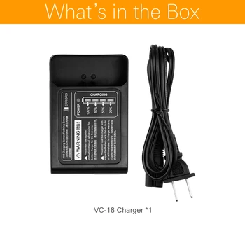 GODOX VC18 Flash Battery Charger VC-18 AC Charger for Godox VING V850 V850II V860 V860II Flash Speedlite detail image
