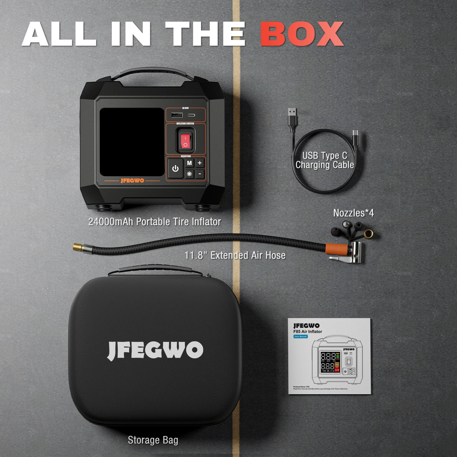 Portable Power Bank For Electric Car Wireless Car Air Compressor