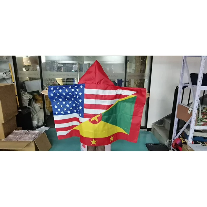 Promotional High Quality Different Kinds Polyester Campaign National US American Flag Cape National Body Flag