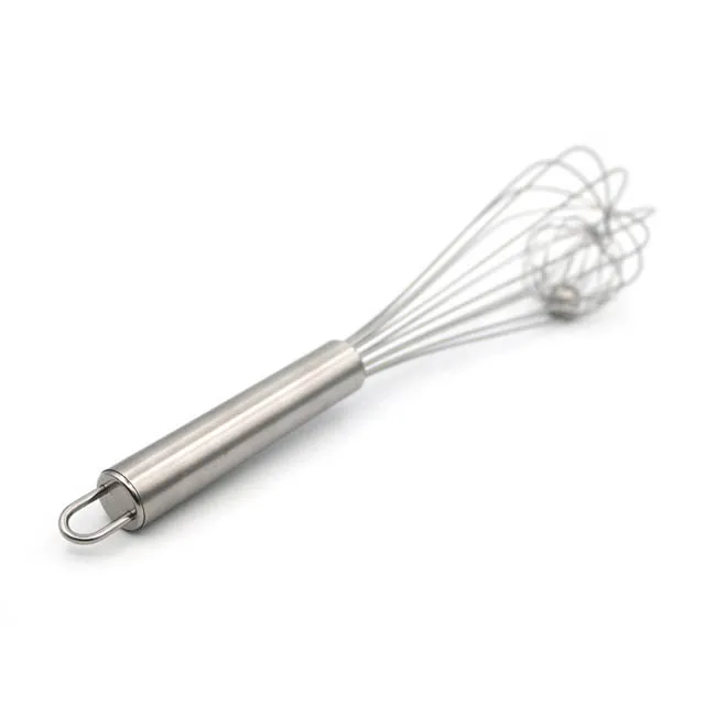 26cm Stainless Steel Semi-automatic Rotary Egg Beater Kitchen Handheld  Press Mixer Baking Tool