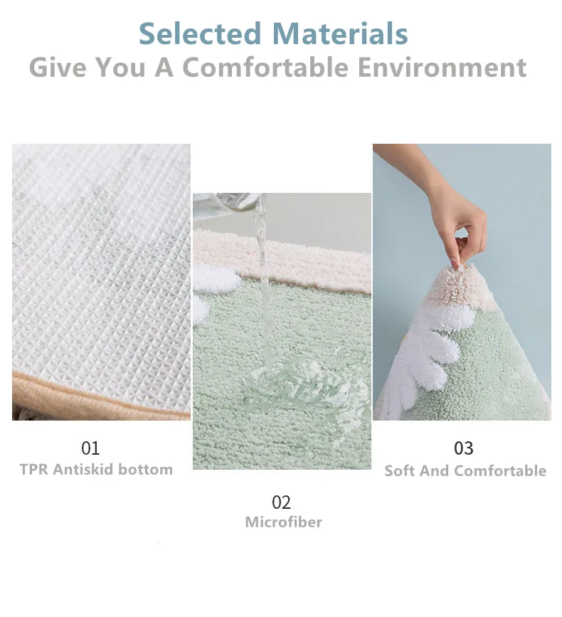 Hot Selling Custom Zou Ju Floor Mat Environmental Protection Slow Rebound Bath Mat manufacture