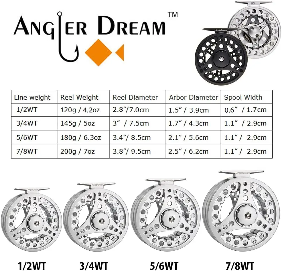 angler dream fly reel with line