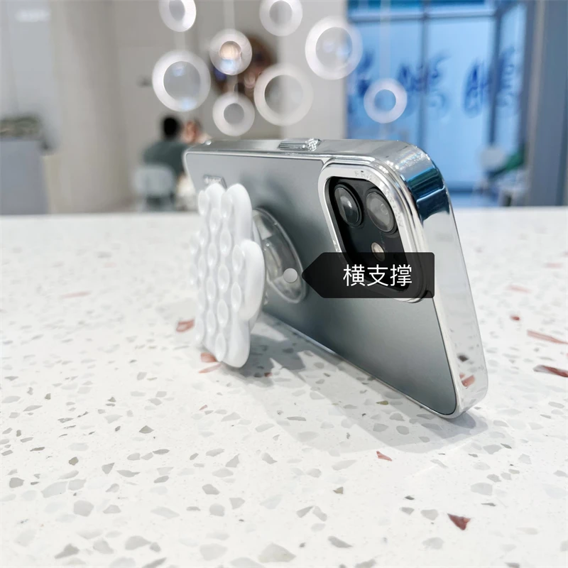360 Degree Rotation Phone Holder Stand Cat Claw Design Airbag Sticky Phone Grip Cute Suction Cup Phone Holders