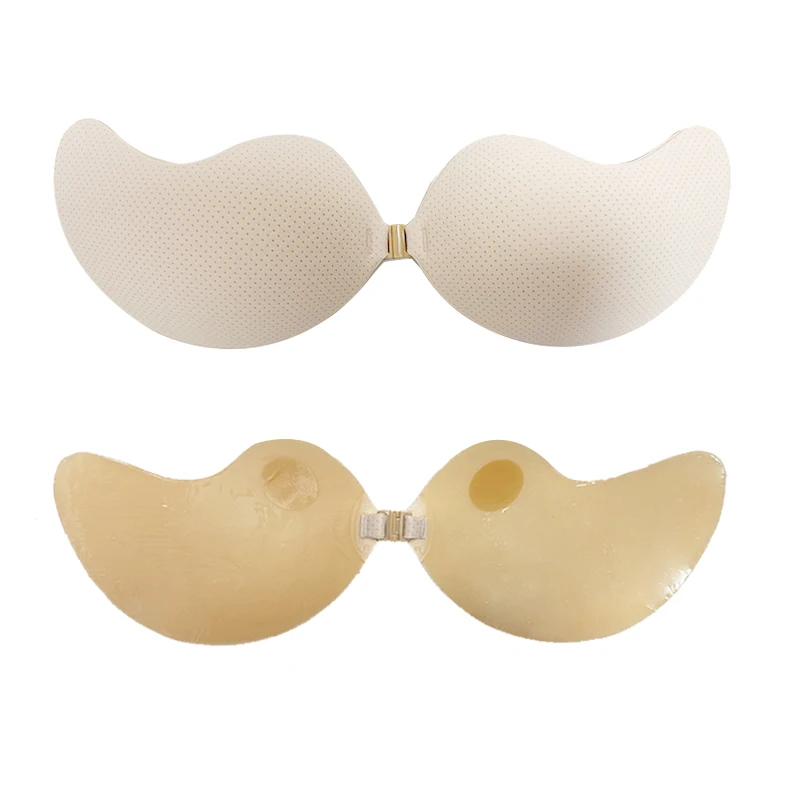 Adhesive Bra Sticky Bra With Breathable Hole, Strapless Invisible Push up Silicone Bra for Backless Dress Adhesive Bra Sticky Bra With Breathable Hole, Strapless Invisible Push up Silicone Bra for Backless Dress