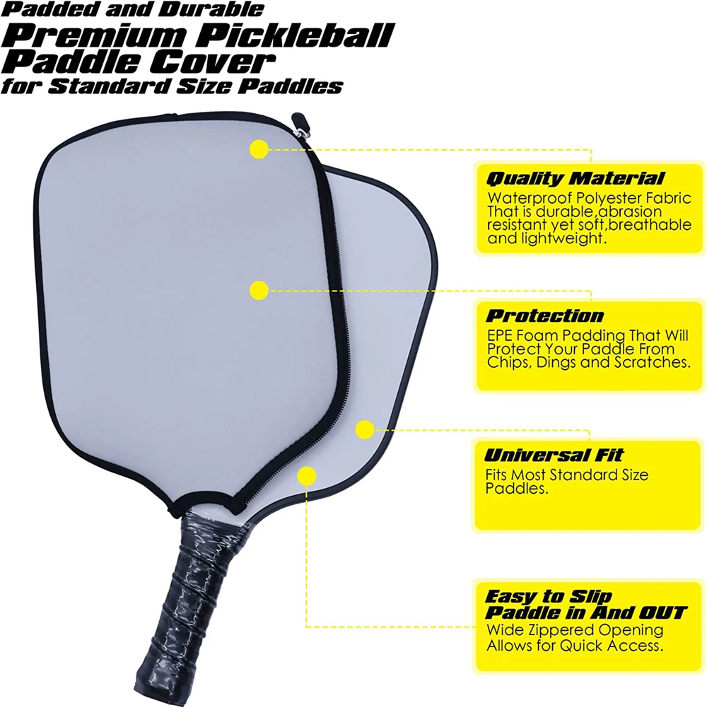 Pickleskins - Copertura Per Pagaia Pickleball In Neoprene, 3 Modelli