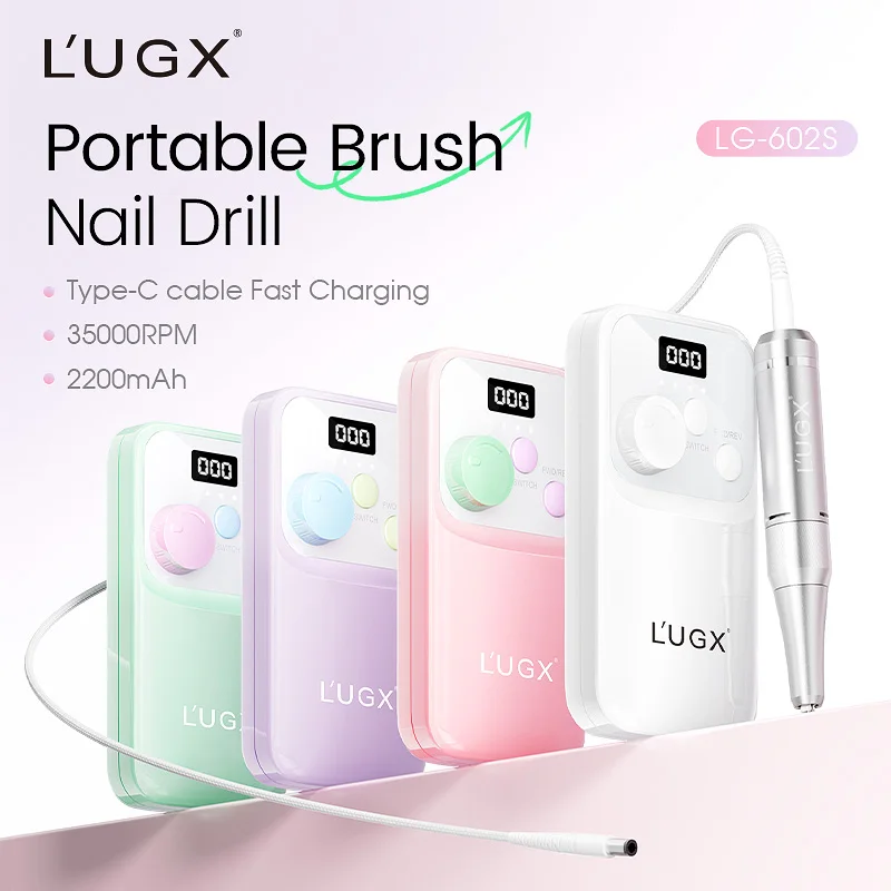 Factory Professional Power Portable Rechargeable Nail Drill Machine Type C Manicure 35000 RPM Electric Nail Drills