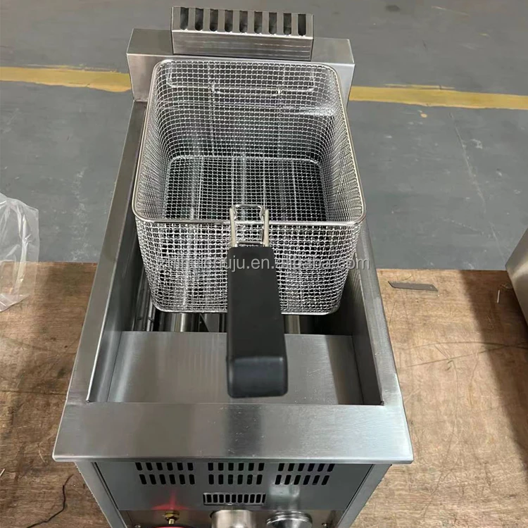 China Commercial Chip Gas Fryer Temperaturecontrolled 16l Deep Fryer