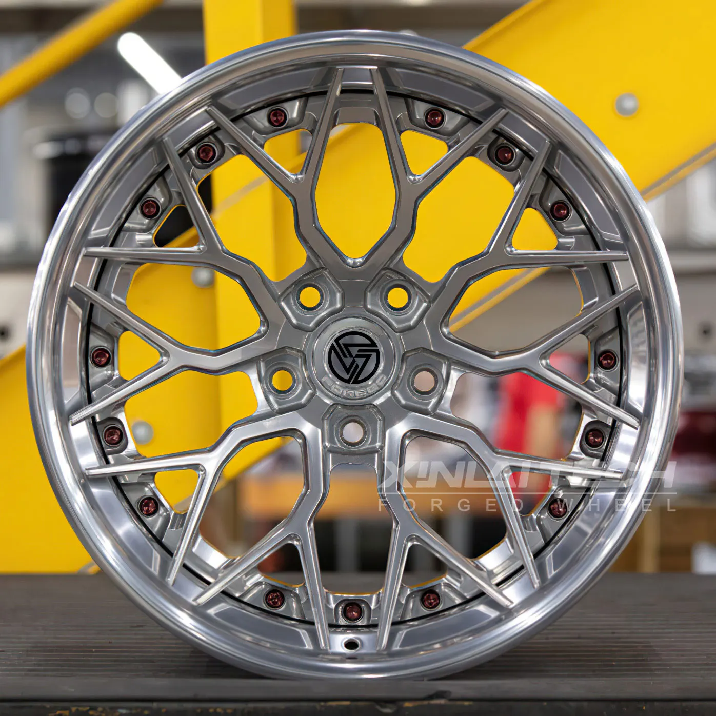 XL 3 Piece Forged Wheel Deep Lip Deep Dish Concave Wheels 5x112 5x114.3 5x120 Custom Wheels 18 19 20 21 22 23 Inch Rim - Image 6