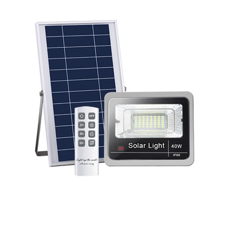 Solar Energy Products LED Floodght Outdoor IP66 Solar Garden Flood Light Lamp with Power Indicator Remote Control