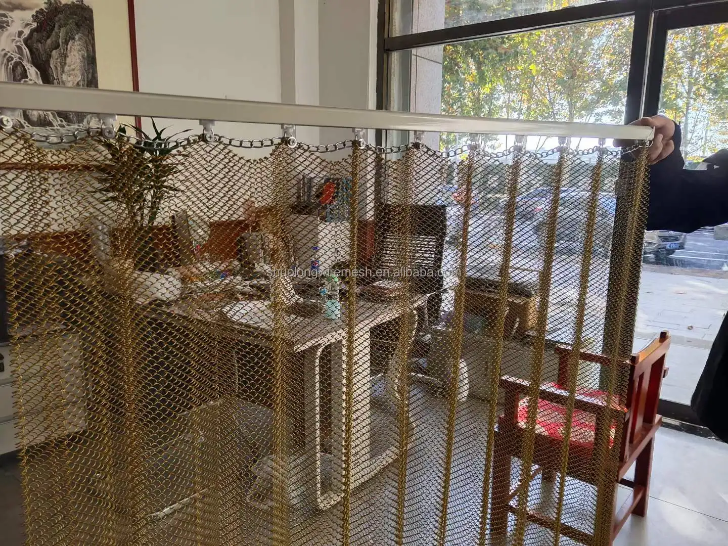 SS316 Spiral Wire Chain Link Metal Mesh Curtain Wall System for ...