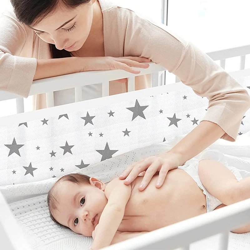 Custom Breathable Cot Bumper Cot Crash Liner Safe Alternative For