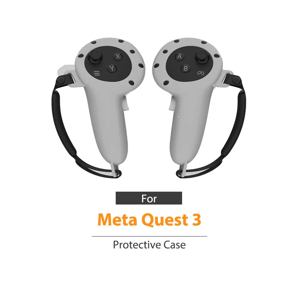 Funda de Consola de Silicona Vr Para Controlador Meta Quest 3 Accesorios Suave Protectora Juego a Prueba de Sudor Táctil Antideslizante  