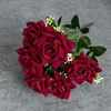 Rose Corne à 7 Têtes - Rouge Foncé