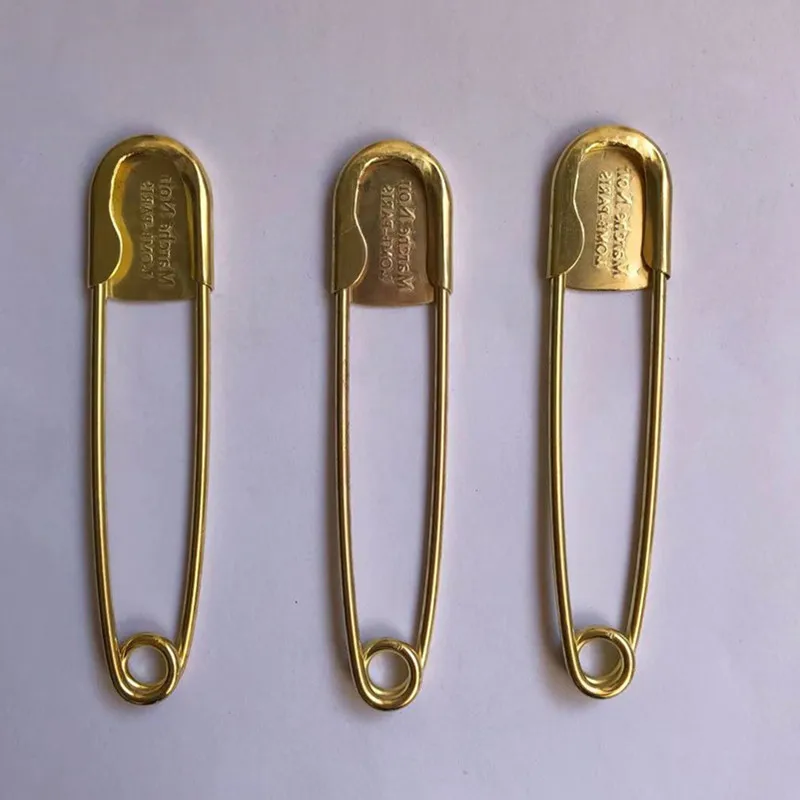 China Factory Custom 127MM Gold Color Stainless Steel Metal Laundry Large Safety Pin