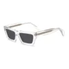 High-transparency white frames  Dark gray