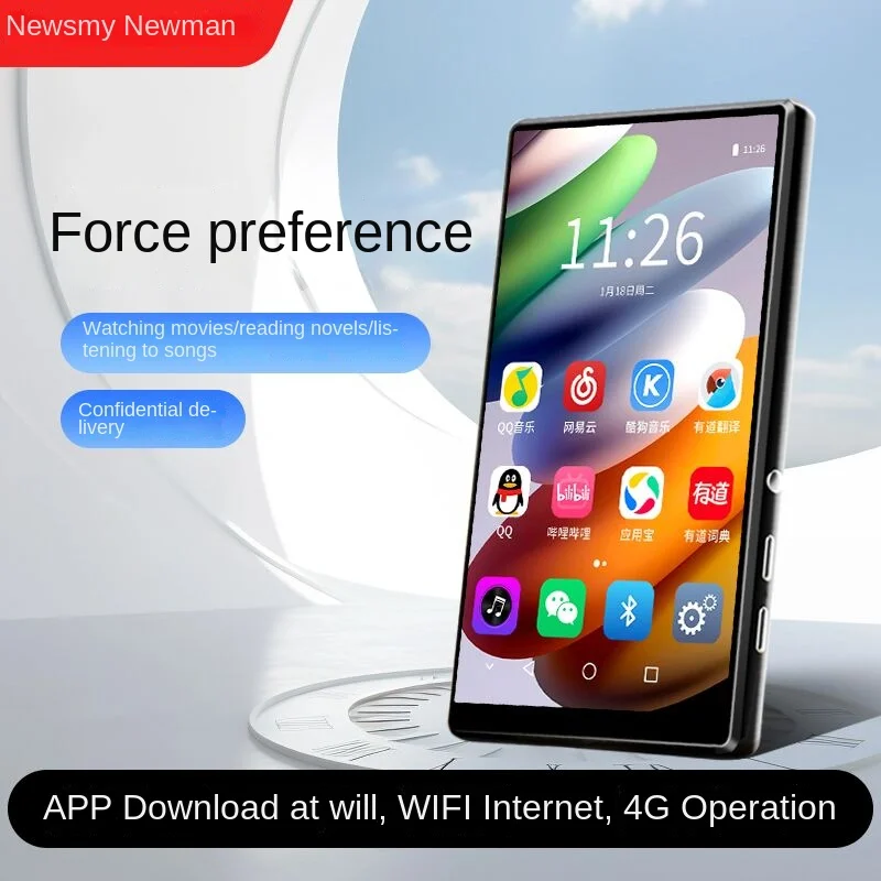 Newman MP4 Full Screen Android Touch Screen Video Player Music Movie Internet Smart MP5 MP6 Voice Recorder Card