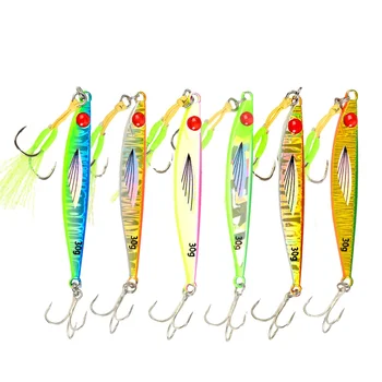 Shore & Boat Sea Fishing Iron Plate Metal Jig No Hooks Night-Luminous 40g-100g Bait for Sea Bass Spanish Mackerel & Cutlassfish – Metal Jig – view 2