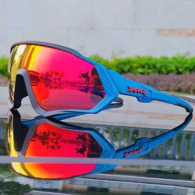 Driving Sunglasses Cycling Sport Sunglasses Men Polarized 5 Lens Square Sun Glasses Women Bike Biking Eyewear UV400 With Case