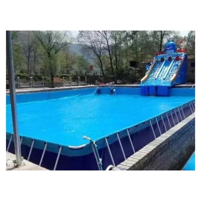 OEM Large Size Portable Above Ground Air Inflatable Structural Framed Swimming Water Pools Fish Pond