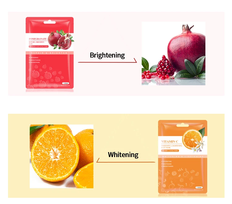 Личная этикетка под заказ OEM ODM фруктовый экстракт увлажняющий корейский алоэ для лица Витамин С маска листовой набор для ухода за кожей