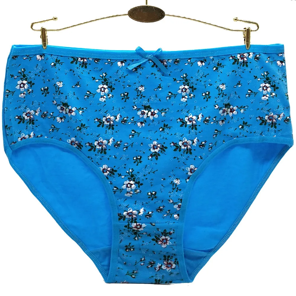 Best Sell Flower Print Cotton Breathable Mommy Panties Ladies Women