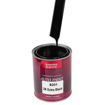 2K Pure Colors Jet Black Color Best Selling Car Repair Top Coat Activator Free 2K Urethane Wholesaling Automotive Spraying Paint