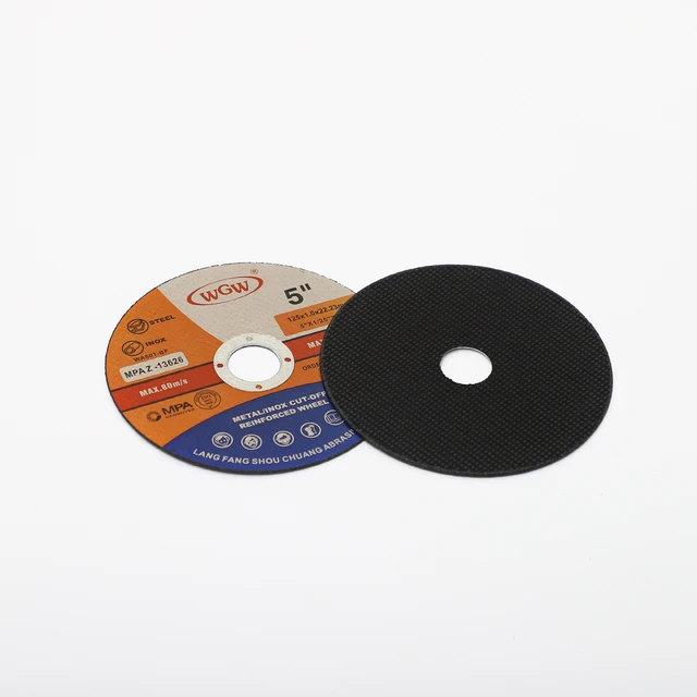 5" 125x1.2x22 abrasive tools cutting wheel 5inch durable resin grinding disc for metal cutting discs for steel pipe