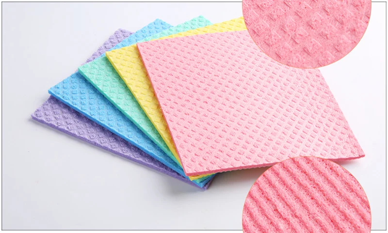 Custom Printed Reusable Kitchen Absorbent Dishcloth German Wood Pulp Cotton Eco-Friendly Extra Durable Cleaning Dishcloth