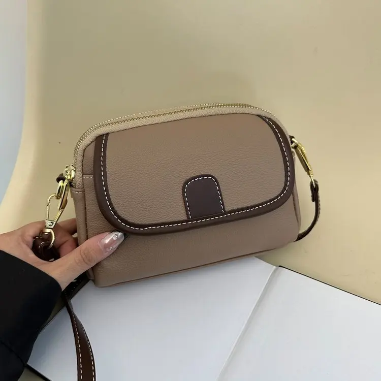 Fashion Women's Small Crossbody Bag PU Leather Messenger Bags Zipper Handbags Luxury Designer Purse Summer Travel Bag for Female
