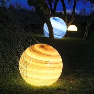 Printed Modern Style Planet Colorful Rechargeable Led Orb Lamp Landscape Lamp