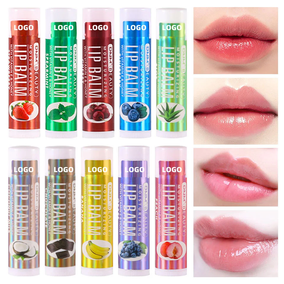 Natural Fruit Moisturizing Color With Temperature Change Lipstick Long Lasting Transparent Strawberry Peach Lip Balm