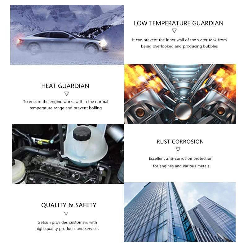 Getsun pendingin air mobil, pendingin Radiator anti sumbat cair kehidupan panjang