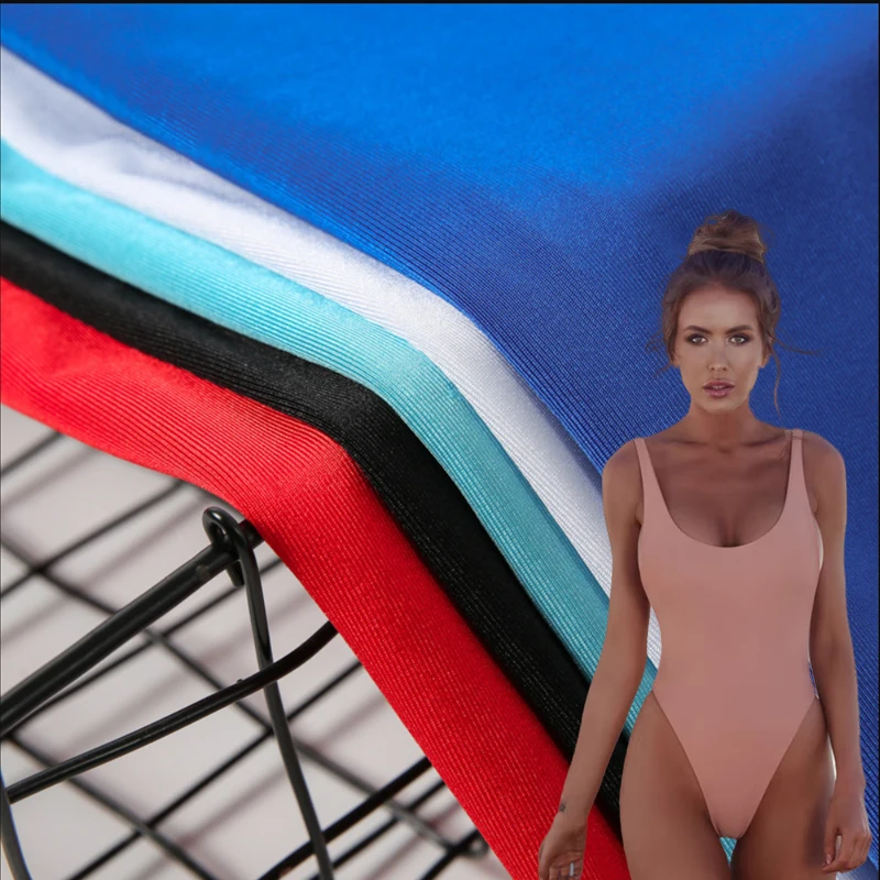 Полиэфирная спандексовая яркая пряжа, эластичная полиэфирная ткань спандекса, вязаная одежда для купания, одежда для плавания, ткань для спорта