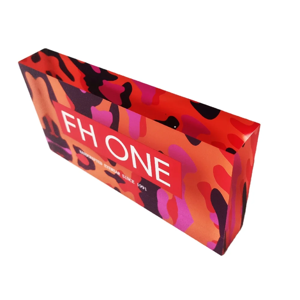 Custom Word Sign Printing Clear Acrylic Logo Blocks