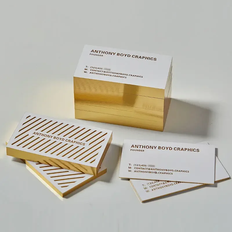 Black Embossed Business Cards,Custom Luxury Printing Gold Foil Stamping