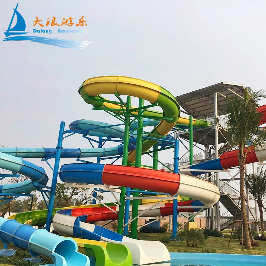 Private Waterslide for Swimming Pool and Aquatic Theme Park Equipment Pool Waterslide Private Waterslide  Water Tube Slides