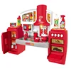 Red big kids kitchen play set toys