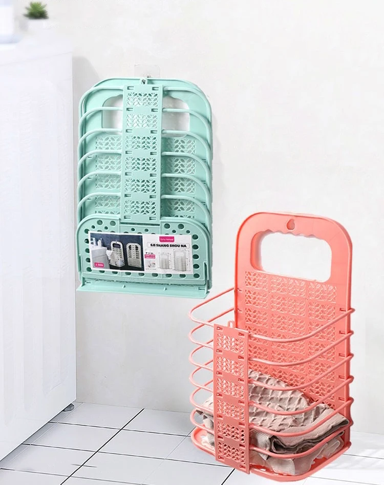 Collapsible Laundry Basket Hanging Foldable Laundry Basket With Handle