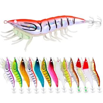 Cheery 12cm 22.4G Luminous Shrimp Squid Lure Bionic Bionic Fishing Bait Printed Artificial Hard Bait for Sea Fishing – Hard Lure – view 2