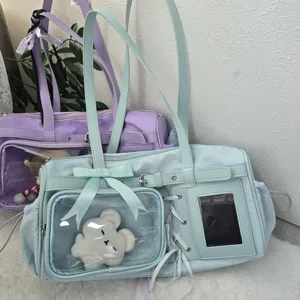 Factory Customizing Cute Japanese Style Large Capacity Handbags Crossbody Bags Pin Organizer Display Storage Bag Ita Bag