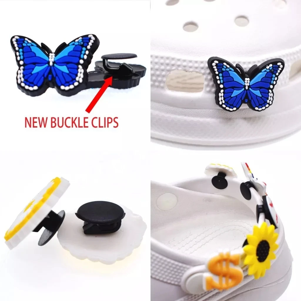 New Papacharms Clips Croc Shoe Charms Wholesale Croc Charms Pvc Shoe