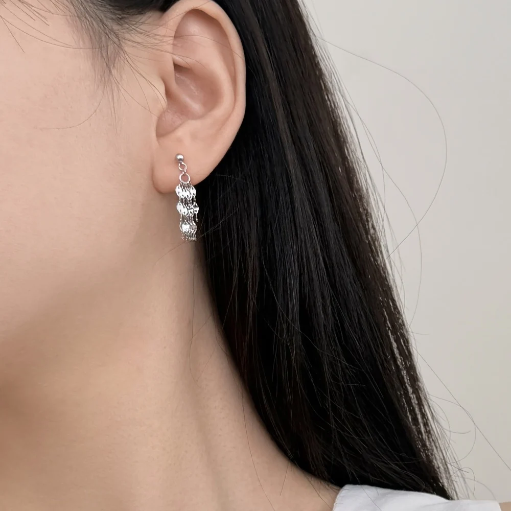 KAKODIY Multilayer Disc Earrings 18K Gold Rhodium Plated Geometric Tassel Earrings 925 Sterling Silver Bohemian Jewelry detail 3