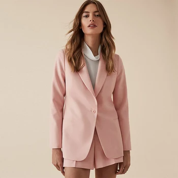 2024 Women's High Quality Business Style Blazers Latest Office Coats with Button Decoration Fabric Jack