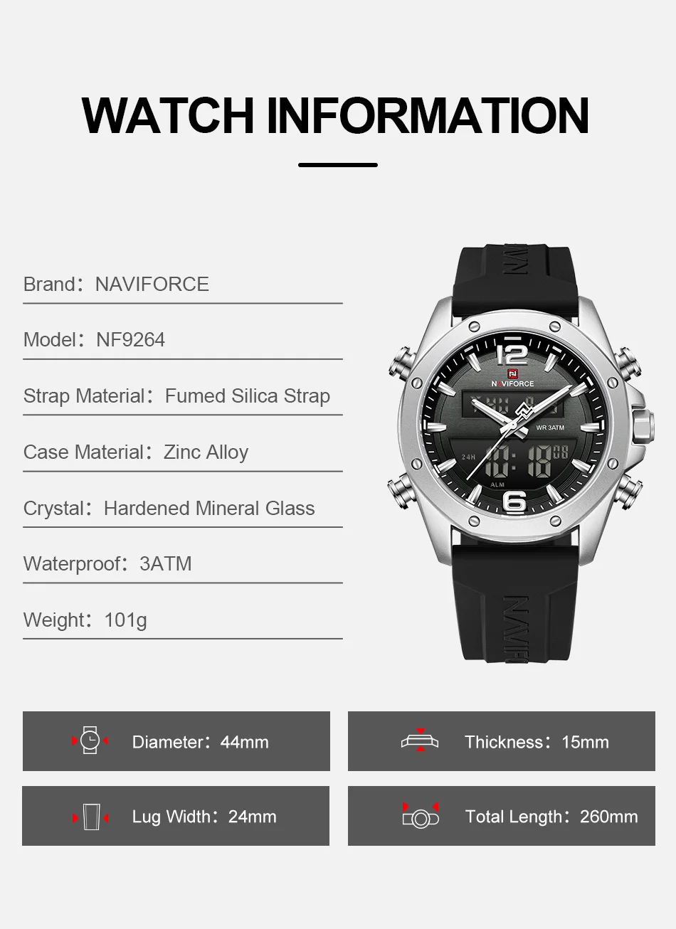 Naviforce 9264T Men’s Watch description image 2