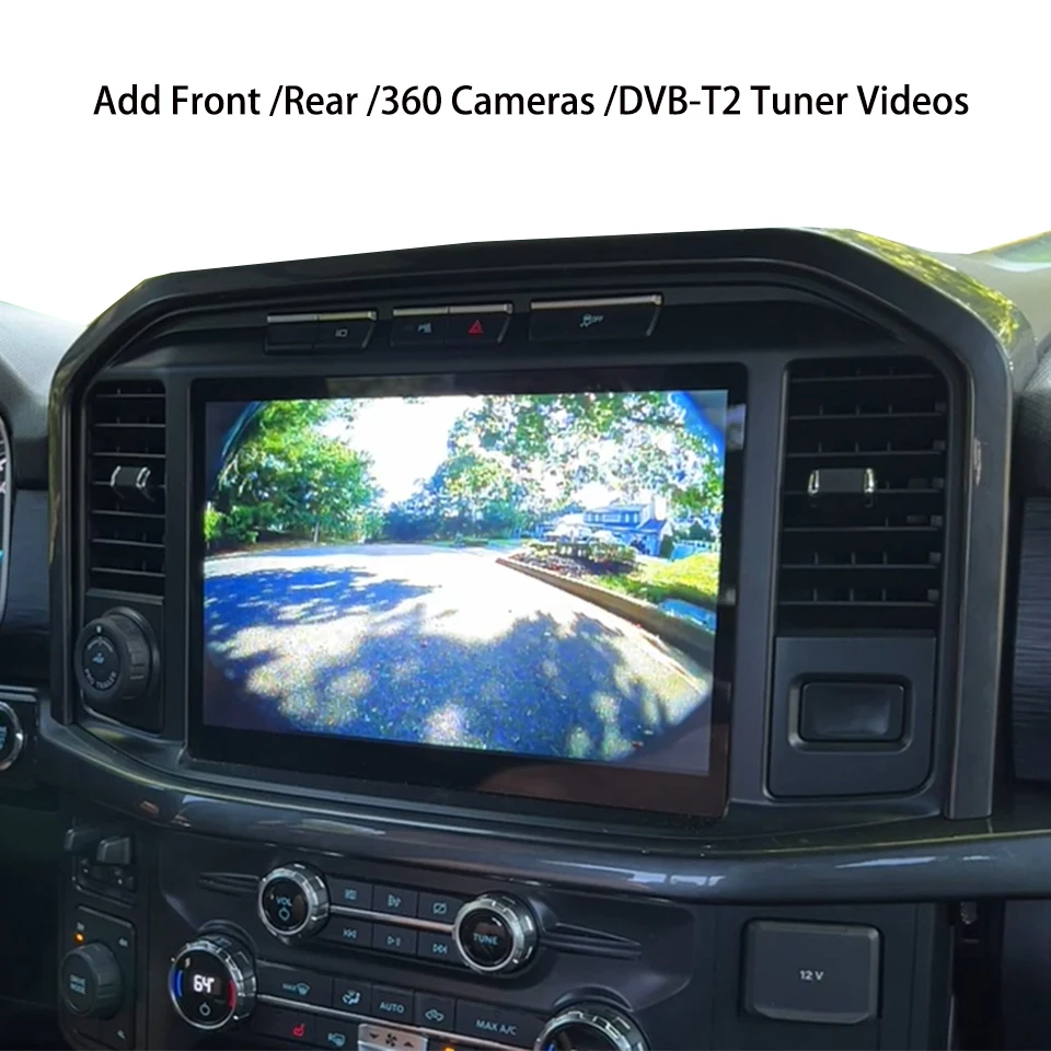 Front / Rear View Camera Car AHD CVBS Video Interface for Ford Sync4 Bronco Focus Kuga 3 Mustang7 Puma2 E-Transit 12 or 13.2"